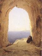 Karl Blechen Monks at the Gulf of Naples (mk09) oil